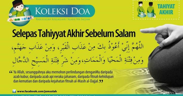 doa istiadzah sebelum salam