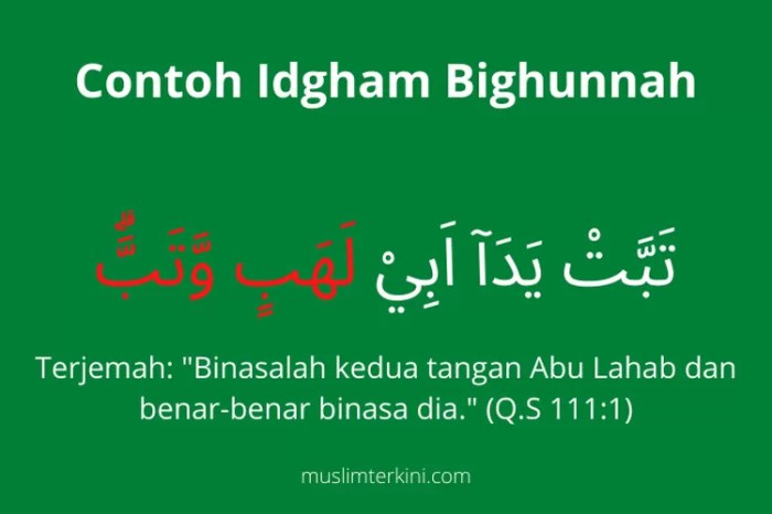 idgham bighunnah di surat an naba terbaru