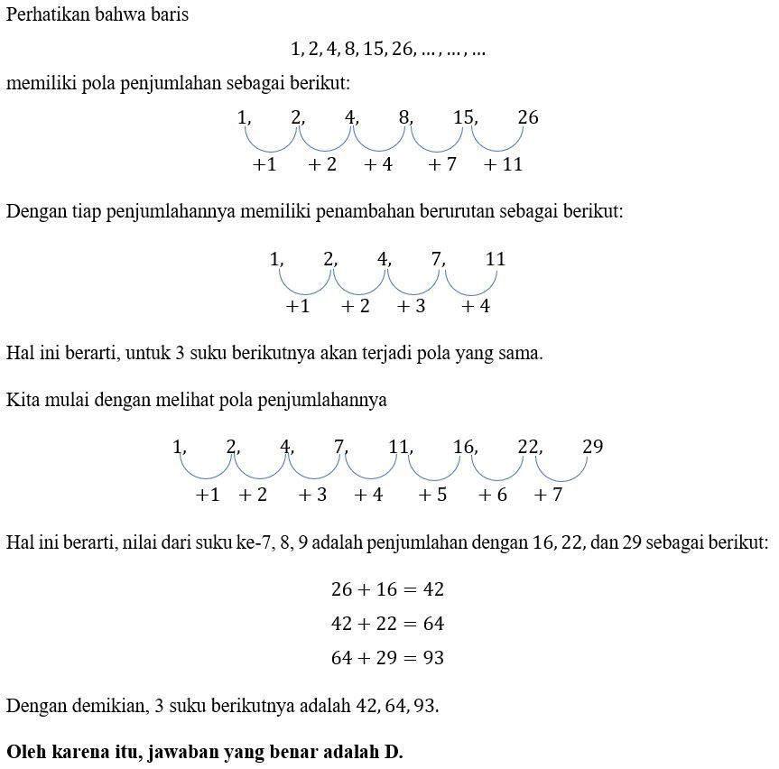 perhatikan barisan bilangan berikut terbaru