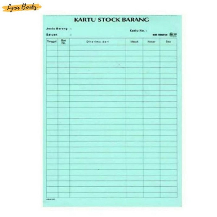 contoh kartu stock barang