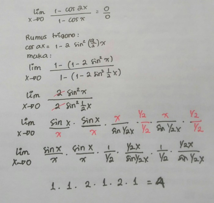 contoh soal limit x mendekati 0 terbaru