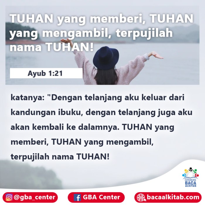 tuhan yang memberi tuhan yang mengambil