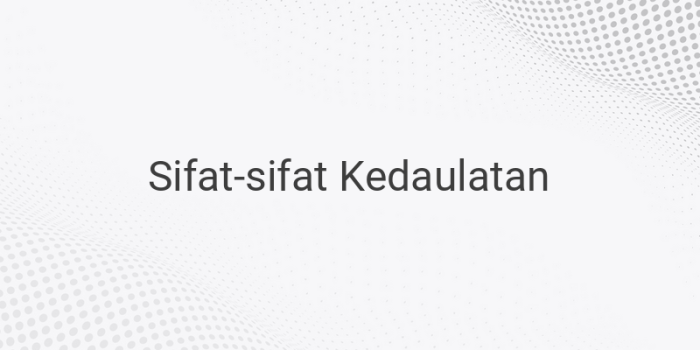 jelaskan sifat sifat negara