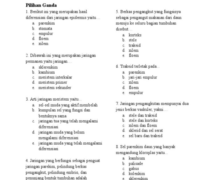 soal hots biologi kelas 10