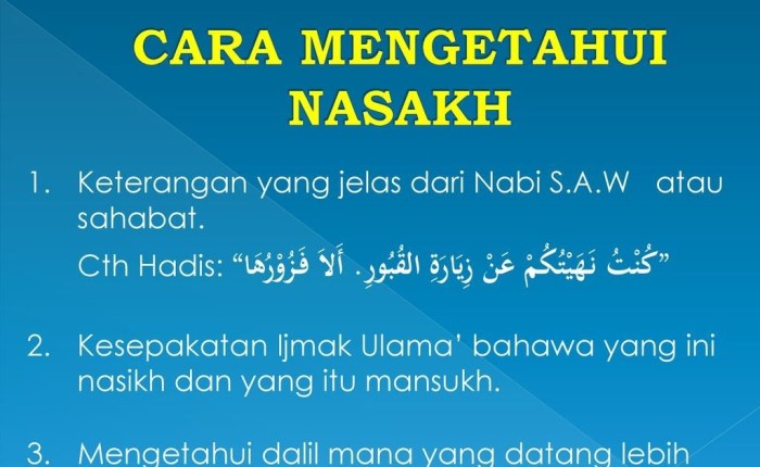 hikmah nasikh dan mansukh