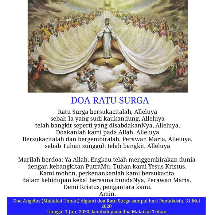 doa angelus bahasa inggris terbaru