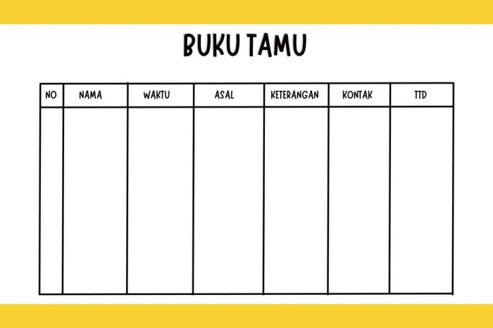 format buku tamu sekolah terbaru