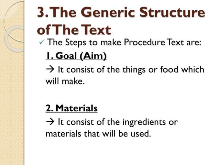 generic structure of procedure text terbaru