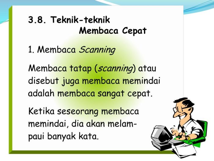 membaca memindai disebut juga membaca