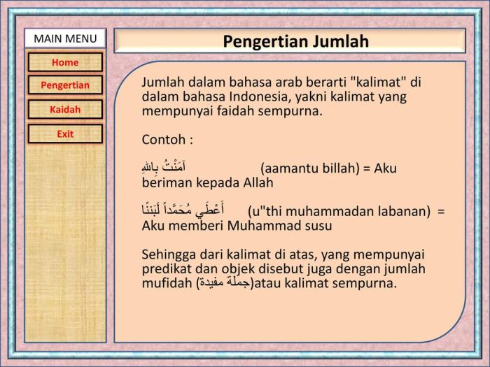 pengertian kalimat dalam bahasa arab terbaru