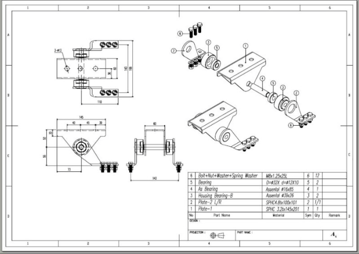 contoh gambar teknik mesin