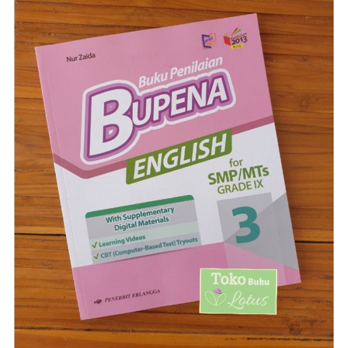 Kunci jawaban bupena bahasa inggris kelas 9