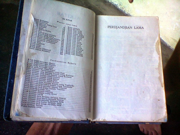 perjanjian kitab pengelompokan