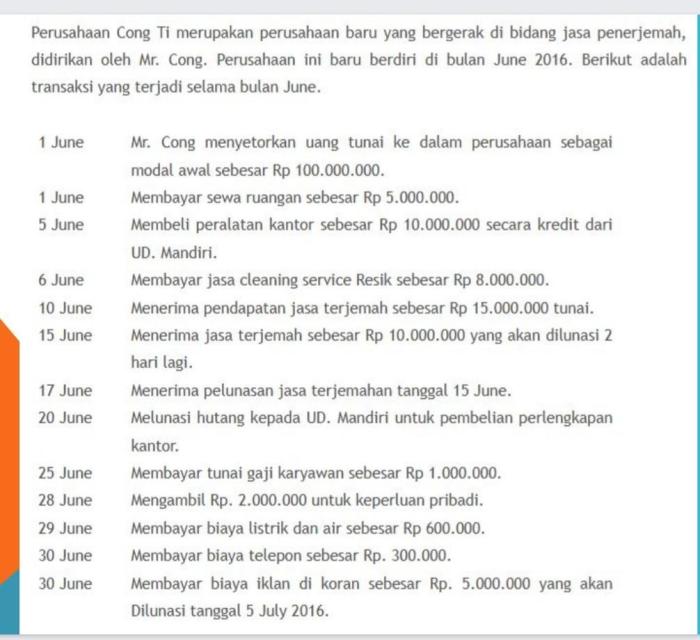 contoh transaksi jurnal umum