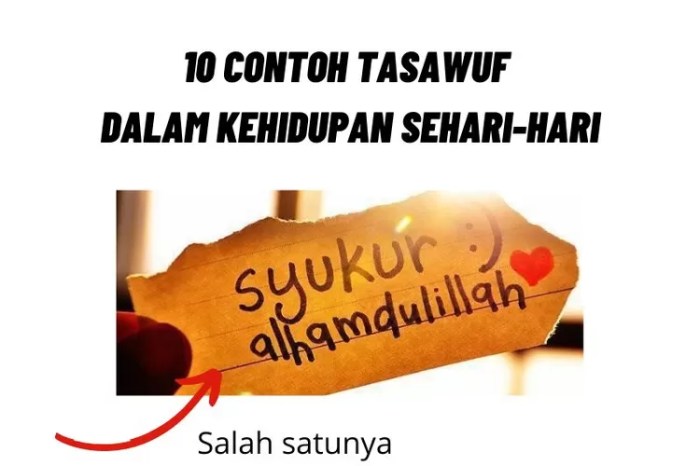 Contoh tasawuf dalam kehidupan sehari hari