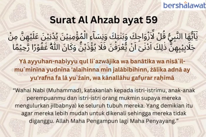 surat al ahzab ayat 59 latin terbaru