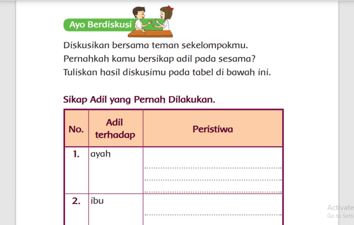 adil sikap pengertian manfaat tujuan pelajaran sekolah