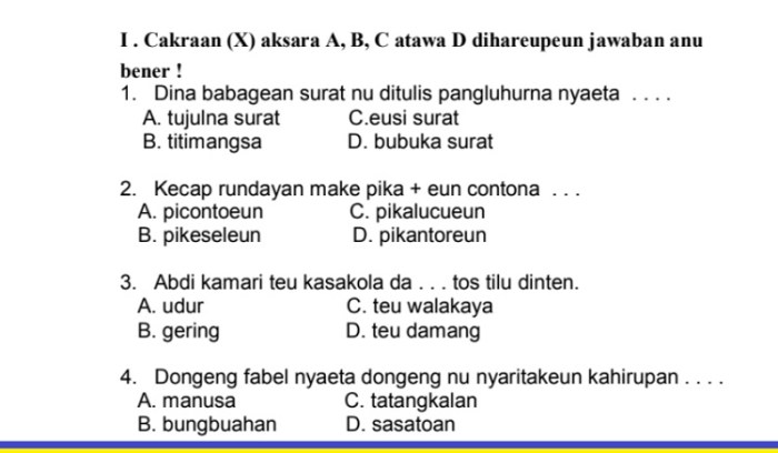 materi bahasa sunda kelas 5 terbaru