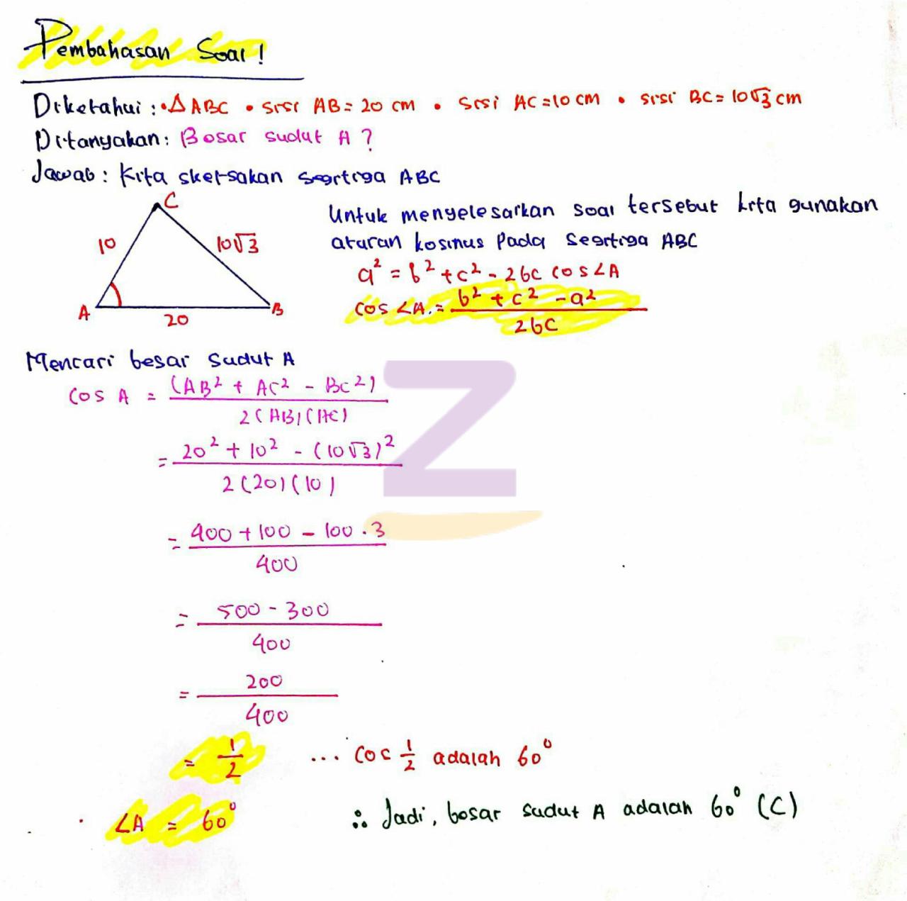 Berhadapan sudut matematika sama saling adrie sifat