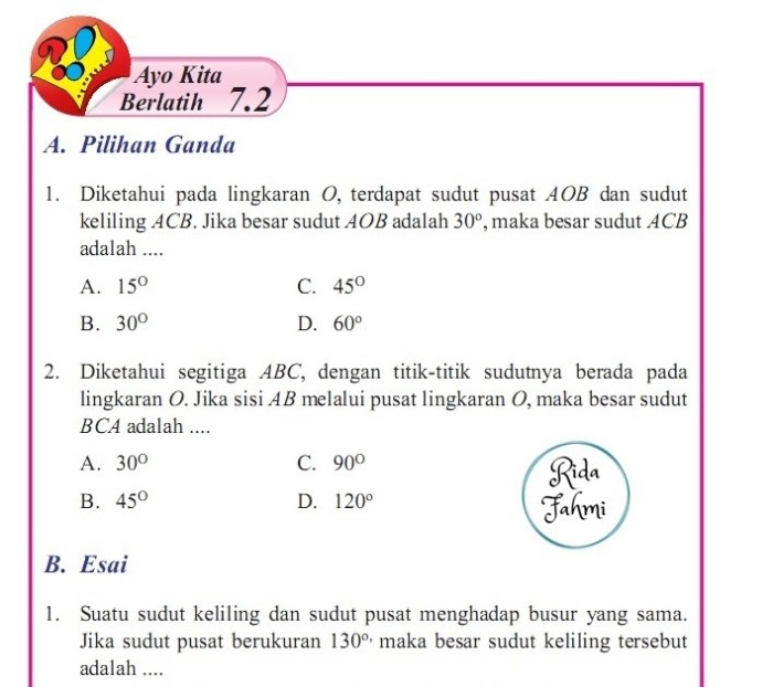 soal un kelas 9 matematika