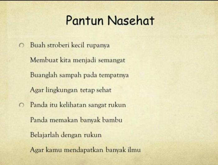 pantun pendidikan 2 baris terbaru