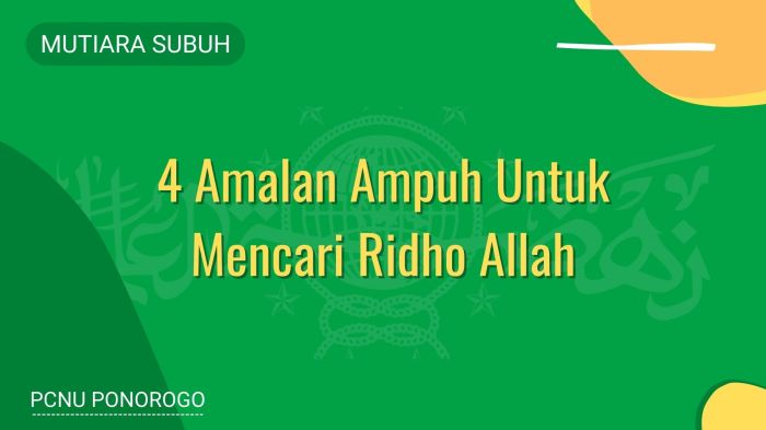 cara mencari ridho allah terbaru