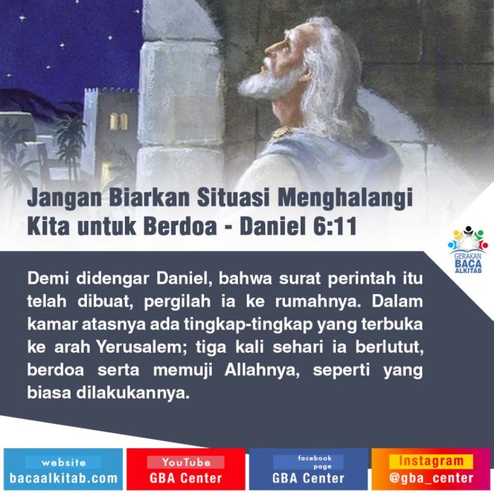 berapa kali daniel berdoa dalam sehari terbaru