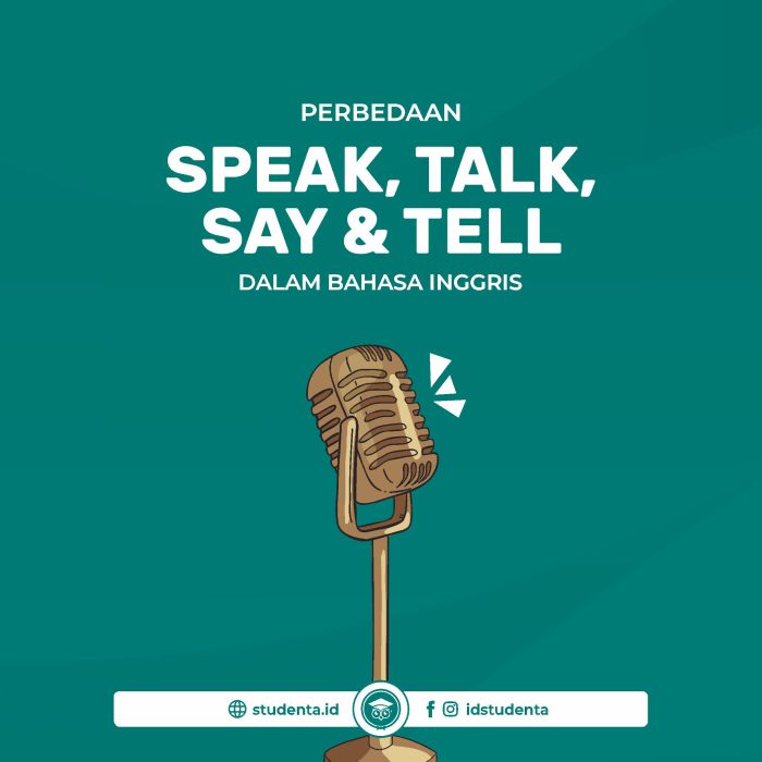 perbedaan talk dan speak