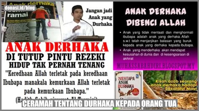 ceramah tentang durhaka kepada orang tua