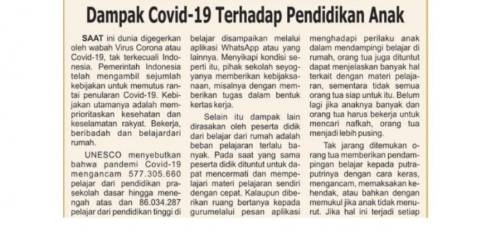 contoh teks ceramah tentang covid-19 terbaru