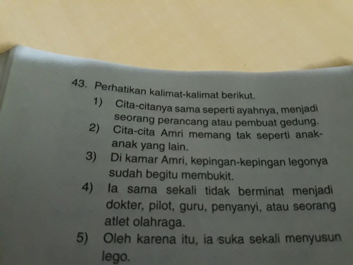 contoh soal kalimat padu terbaru