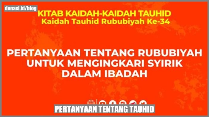 pertanyaan tentang tauhid rububiyah terbaru