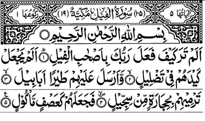 surat al fil dan artinya perkata