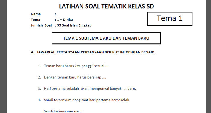 petunjuk soal isian singkat terbaru