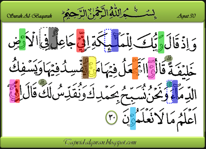 ayat perkata baqarah arti surah tajwid beserta qs artinya penerapan agama beberapa ilmu brainly quran khalifah bumi tugasnya pendidikan