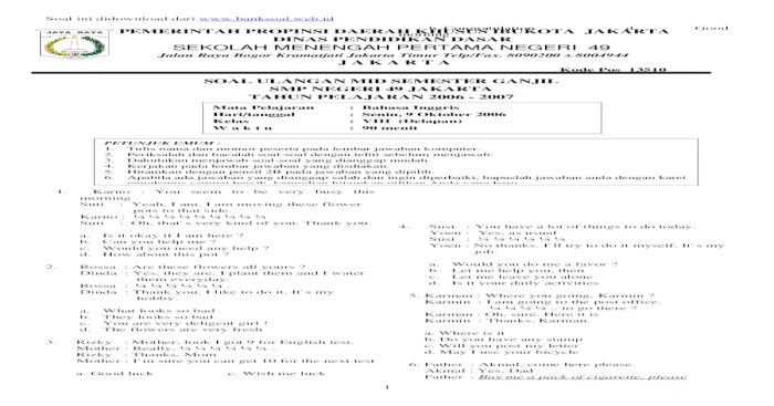 contoh soal narrative text kelas 9 terbaru