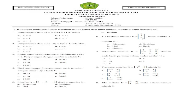 soal penjas kelas 9 semester 1 terbaru