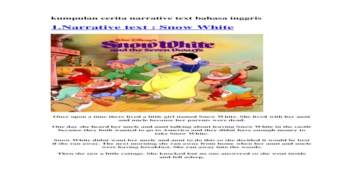 cerita snow white bahasa inggris