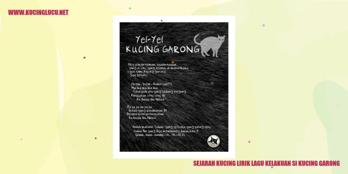 lirik lagu kelakuan si kucing garong terbaru