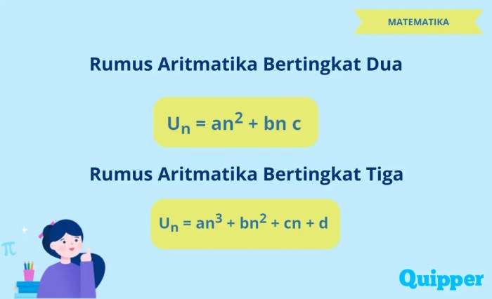 rumus barisan aritmatika bertingkat