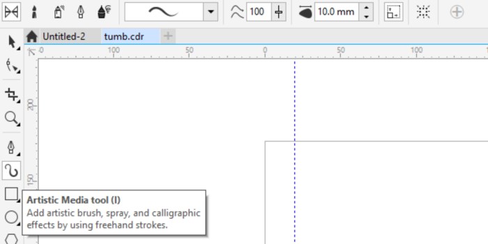 artistic tool corel draw