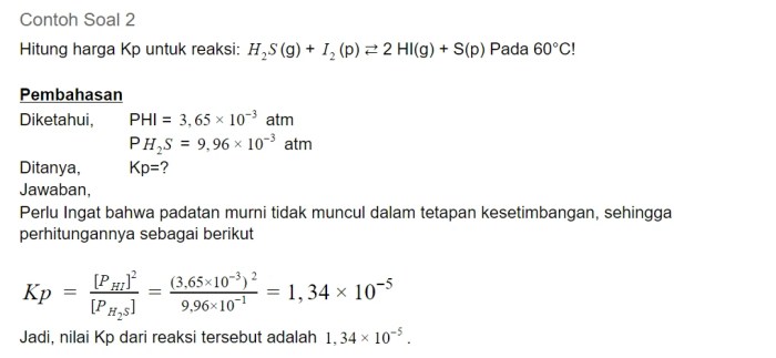 contoh reaksi bolak balik terbaru