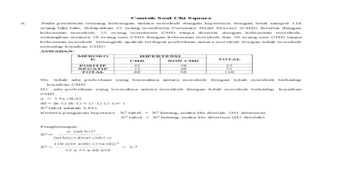 contoh soal uji chi square