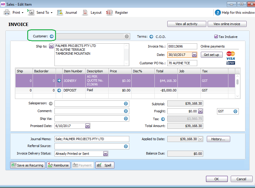 fungsi card file pada myob terbaru