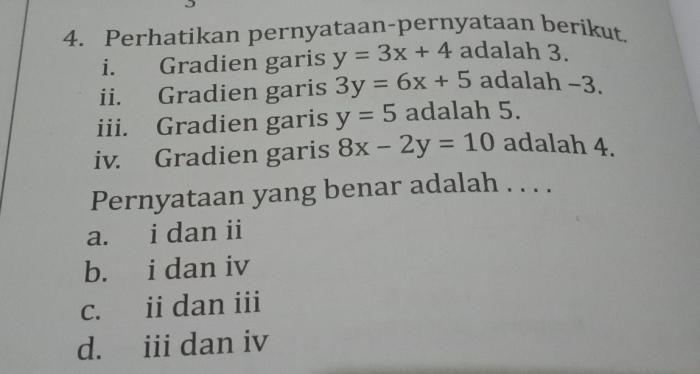 gradien garis 3y 6x adalah terbaru