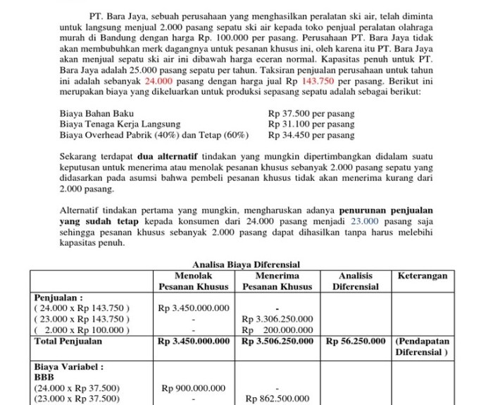 soal akuntansi biaya klasifikasi konsep sifat jawaban akademik barang manajemen beserta proses