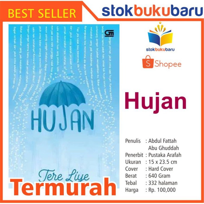 struktur novel hujan tere liye