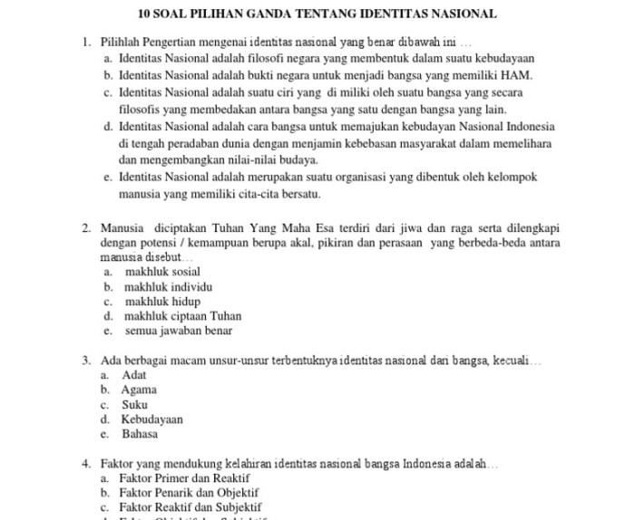 soal essay tentang integrasi nasional terbaru