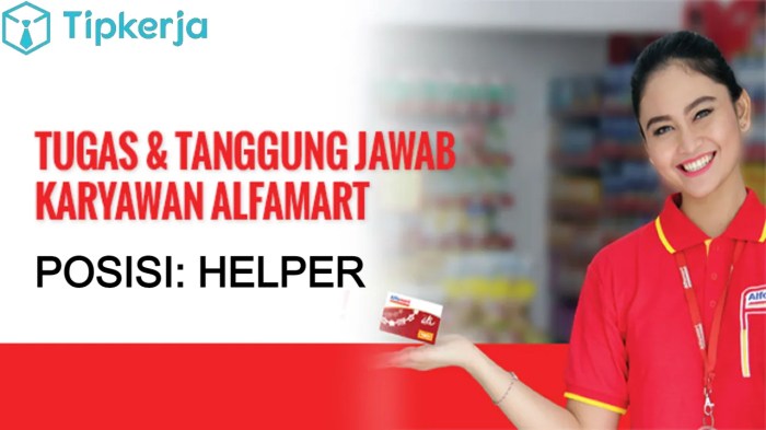 jam kerja helper alfamart