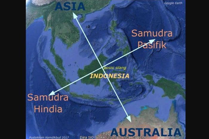 indonesia terletak di antara benua terbaru